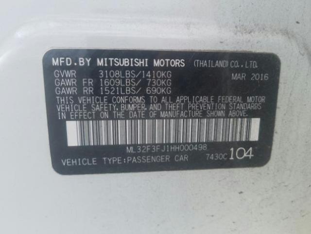 Photo 9 VIN: ML32F3FJ1HH000498 - MITSUBISHI MIRAGE G4 