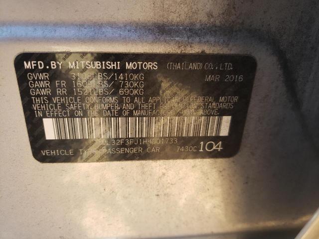 Photo 9 VIN: ML32F3FJ1HH001733 - MITSUBISHI MIRAGE G4 