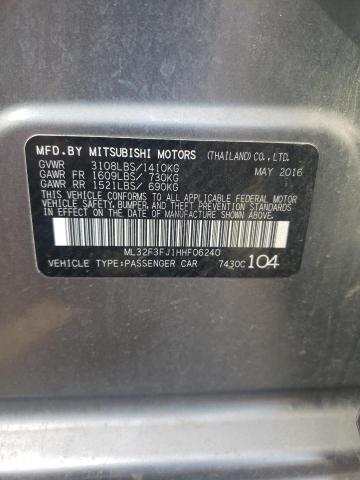 Photo 11 VIN: ML32F3FJ1HHF06240 - MITSUBISHI MIRAGE 