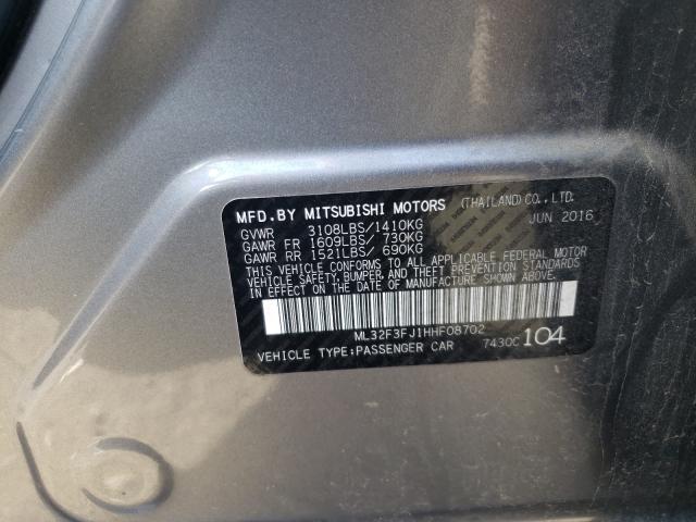 Photo 9 VIN: ML32F3FJ1HHF08702 - MITSUBISHI MIRAGE G4 