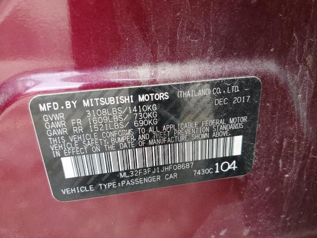 Photo 11 VIN: ML32F3FJ1JHF08687 - MITSUBISHI MIRAGE G4 