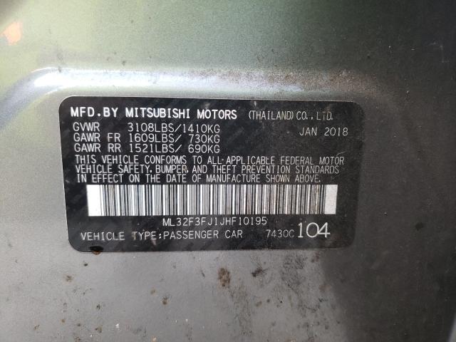 Photo 9 VIN: ML32F3FJ1JHF10195 - MITSUBISHI MIRAGE G4 