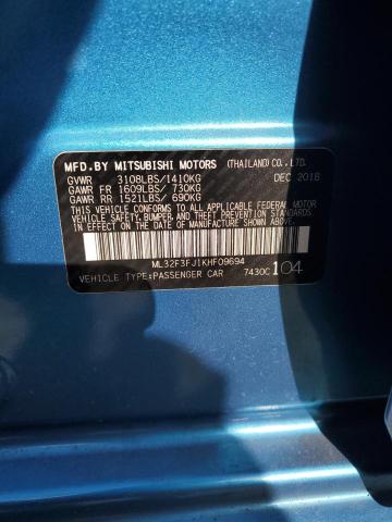 Photo 11 VIN: ML32F3FJ1KHF09694 - MITSUBISHI MIRAGE 