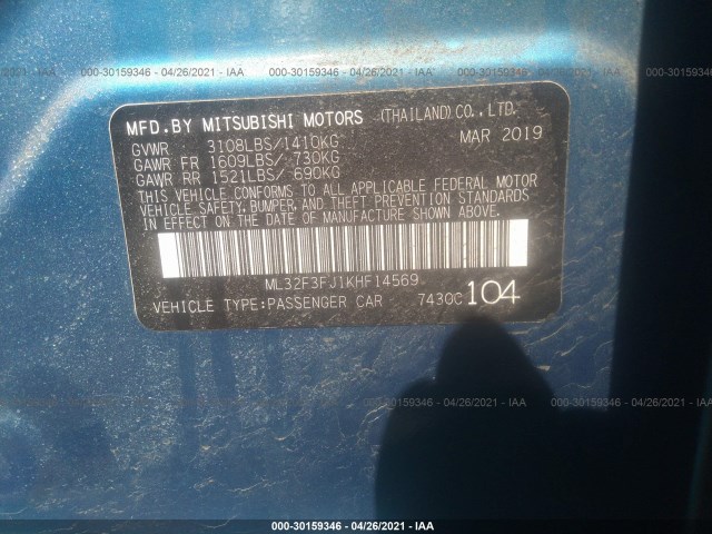 Photo 8 VIN: ML32F3FJ1KHF14569 - MITSUBISHI MIRAGE G4 