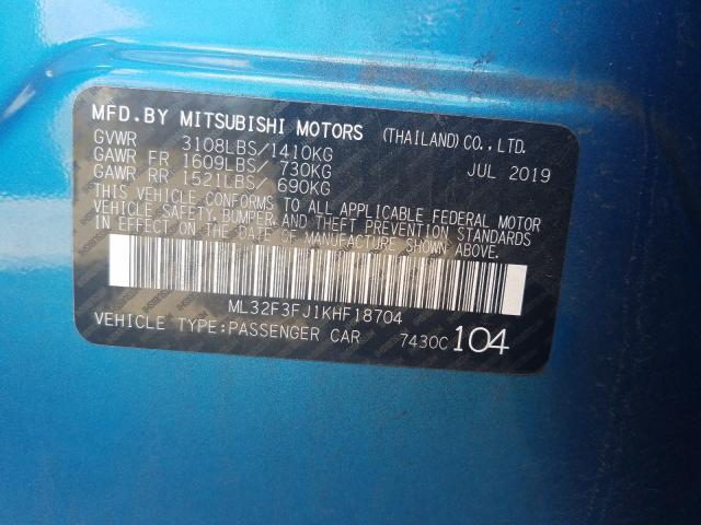 Photo 9 VIN: ML32F3FJ1KHF18704 - MITSUBISHI MIRAGE G4 