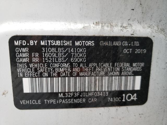 Photo 9 VIN: ML32F3FJ1LHF03413 - MITSUBISHI MIRAGE G4 