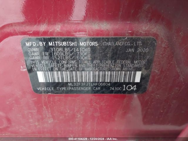 Photo 8 VIN: ML32F3FJ1LHF06604 - MITSUBISHI MIRAGE G4 