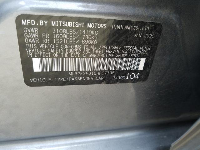 Photo 9 VIN: ML32F3FJ1LHF07798 - MITSUBISHI MIRAGE G4 