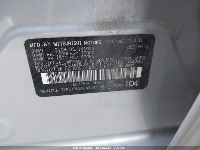 Photo 8 VIN: ML32F3FJ2HHF17473 - MITSUBISHI MIRAGE G4 