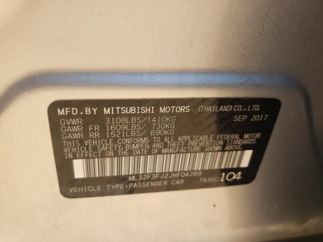 Photo 9 VIN: ML32F3FJ2JHF04289 - MITSUBISHI MIRAGE G4 