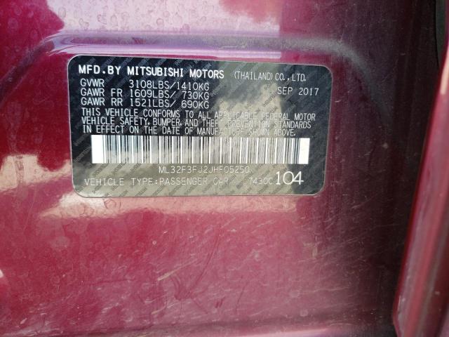 Photo 9 VIN: ML32F3FJ2JHF05250 - MITSUBISHI MIRAGE G4 