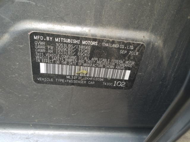 Photo 9 VIN: ML32F3FJ2KHF03094 - MITSUBISHI MIRAGE G4 