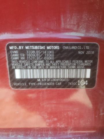 Photo 11 VIN: ML32F3FJ2KHF06433 - MITSUBISHI MIRAGE G4 