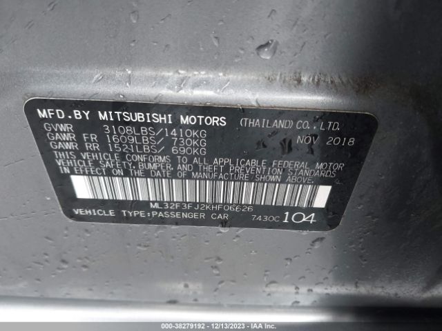 Photo 8 VIN: ML32F3FJ2KHF06626 - MITSUBISHI MIRAGE G4 