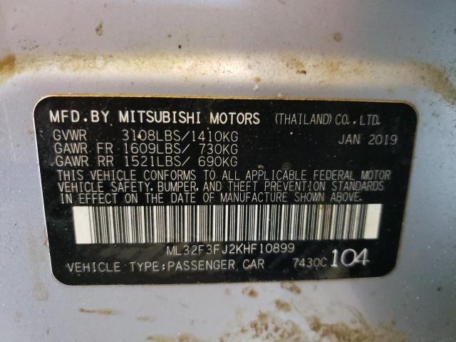 Photo 9 VIN: ML32F3FJ2KHF10899 - MITSUBISHI MIRAGE G4 