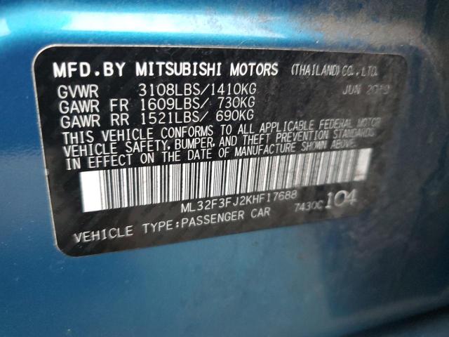 Photo 11 VIN: ML32F3FJ2KHF17688 - MITSUBISHI MIRAGE 