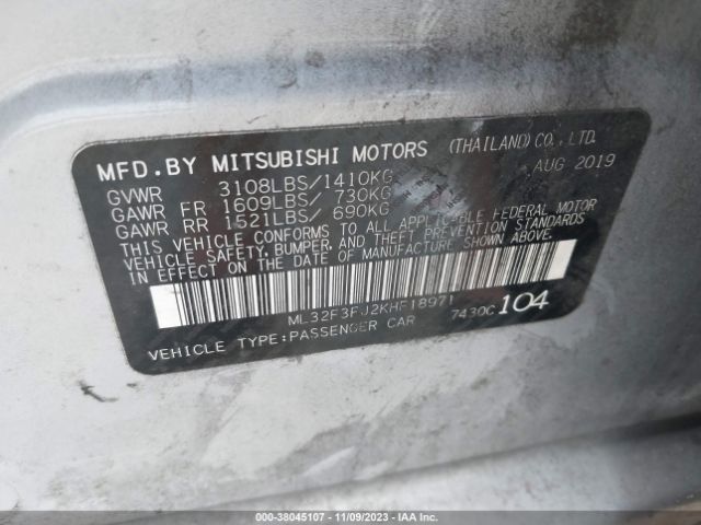 Photo 8 VIN: ML32F3FJ2KHF18971 - MITSUBISHI MIRAGE G4 