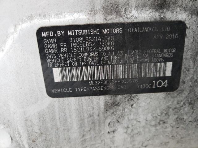 Photo 9 VIN: ML32F3FJ3HH003578 - MITSUBISHI MIRAGE G4 