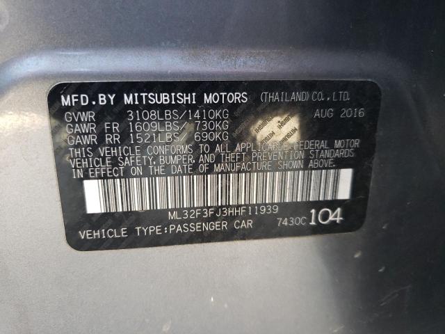 Photo 11 VIN: ML32F3FJ3HHF11939 - MITSUBISHI MIRAGE 