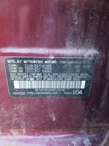 Photo 9 VIN: ML32F3FJ3HHF13318 - MITSUBISHI MIRAGE G4 