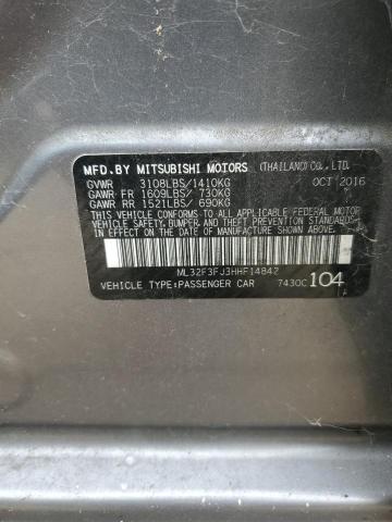 Photo 11 VIN: ML32F3FJ3HHF14842 - MITSUBISHI MIRAGE G4 