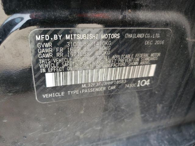 Photo 11 VIN: ML32F3FJ3HHF18583 - MITSUBISHI MIRAGE 