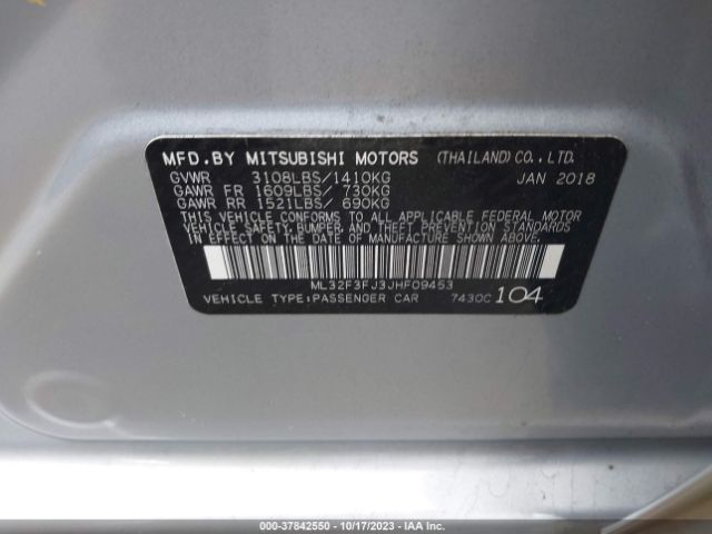 Photo 8 VIN: ML32F3FJ3JHF09453 - MITSUBISHI MIRAGE G4 