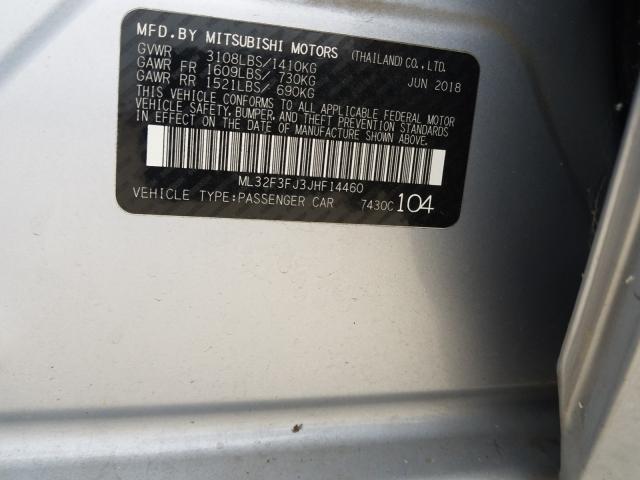 Photo 9 VIN: ML32F3FJ3JHF14460 - MITSUBISHI MIRAGE G4 