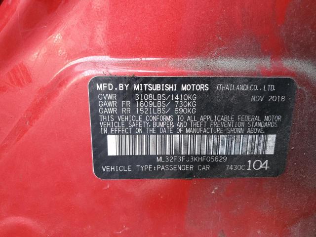 Photo 11 VIN: ML32F3FJ3KHF05629 - MITSUBISHI MIRAGE 