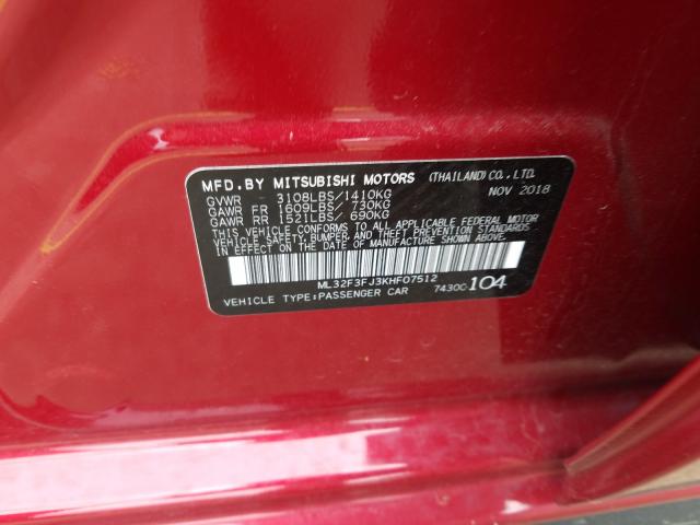 Photo 9 VIN: ML32F3FJ3KHF07512 - MITSUBISHI MIRAGE G4 