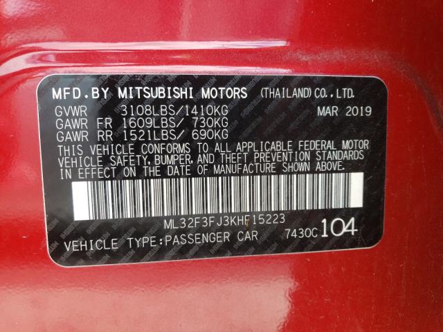 Photo 9 VIN: ML32F3FJ3KHF15223 - MITSUBISHI MIRAGE G4 