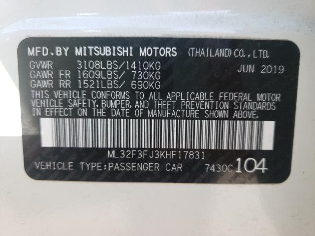 Photo 9 VIN: ML32F3FJ3KHF17831 - MITSUBISHI MIRAGE G4 