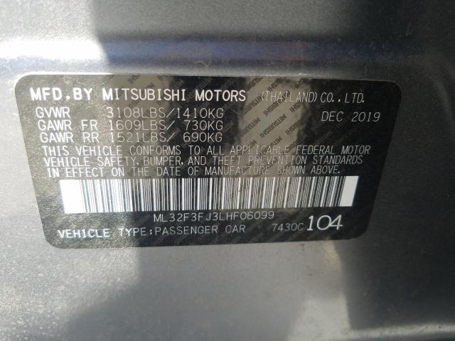 Photo 9 VIN: ML32F3FJ3LHF06099 - MITSUBISHI MIRAGE G4 