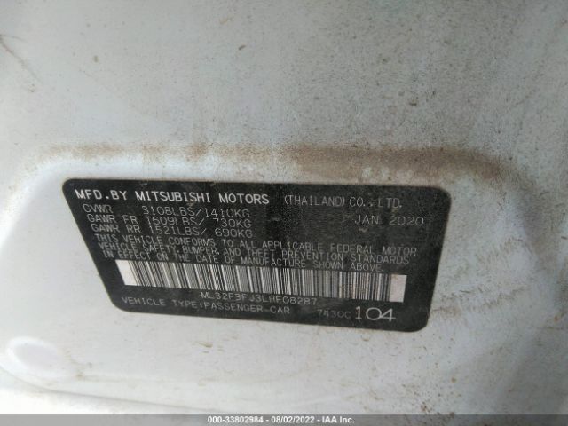 Photo 8 VIN: ML32F3FJ3LHF08287 - MITSUBISHI MIRAGE G4 