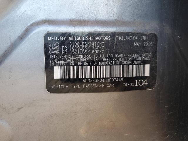 Photo 11 VIN: ML32F3FJ4HHF07446 - MITSUBISHI MIRAGE 