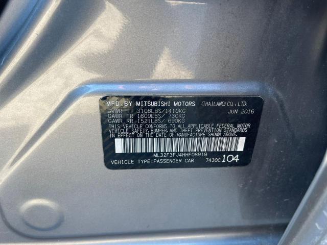 Photo 9 VIN: ML32F3FJ4HHF08919 - MITSUBISHI MIRAGE G4 