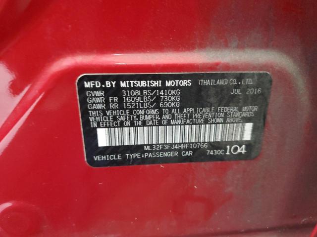 Photo 11 VIN: ML32F3FJ4HHF10766 - MITSUBISHI MIRAGE G4 