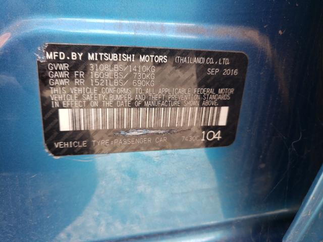 Photo 9 VIN: ML32F3FJ4HHF12792 - MITSUBISHI MIRAGE G4 