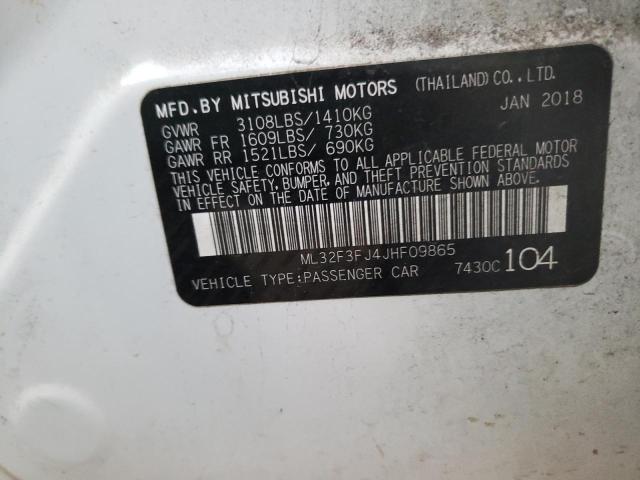 Photo 9 VIN: ML32F3FJ4JHF09865 - MITSUBISHI MIRAGE G4 