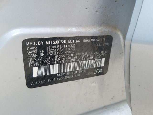 Photo 9 VIN: ML32F3FJ4JHF15651 - MITSUBISHI MIRAGE G4 