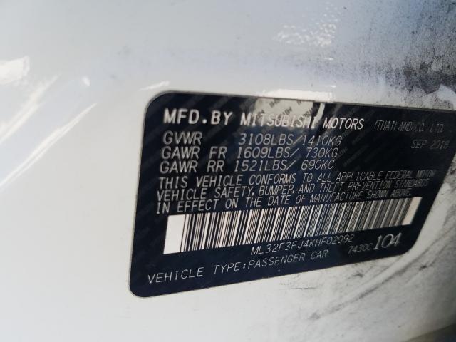 Photo 9 VIN: ML32F3FJ4KHF02092 - MITSUBISHI MIRAGE G4 