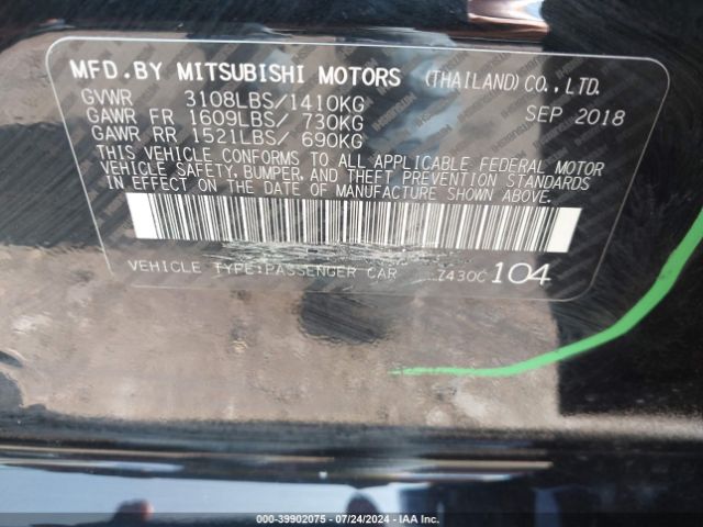 Photo 8 VIN: ML32F3FJ4KHF02688 - MITSUBISHI MIRAGE G4 