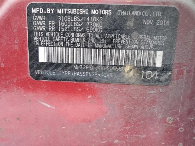 Photo 12 VIN: ML32F3FJ4KHF05560 - MITSUBISHI MIRAGE 