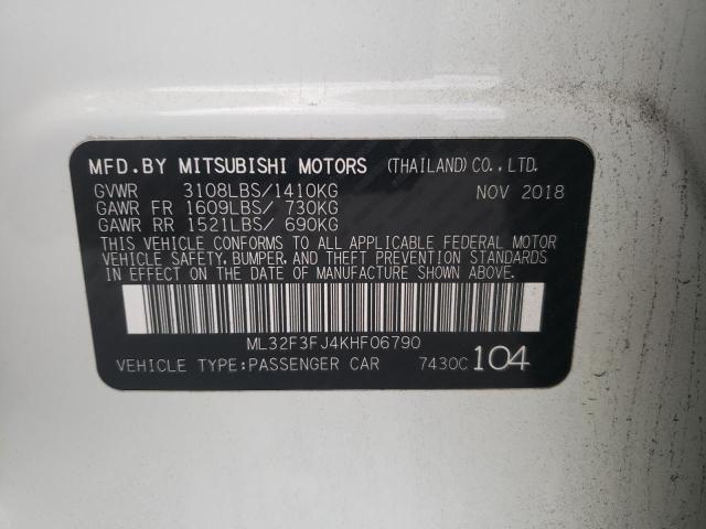 Photo 11 VIN: ML32F3FJ4KHF06790 - MITSUBISHI MIRAGE 