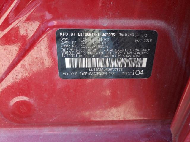 Photo 11 VIN: ML32F3FJ4KHF07535 - MITSUBISHI MIRAGE 