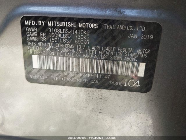 Photo 8 VIN: ML32F3FJ4KHF11147 - MITSUBISHI MIRAGE G4 