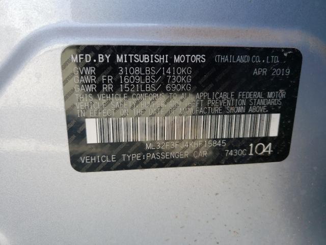 Photo 9 VIN: ML32F3FJ4KHF15845 - MITSUBISHI MIRAGE G4 