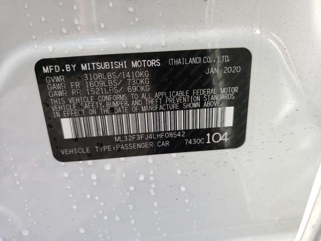 Photo 9 VIN: ML32F3FJ4LHF08542 - MITSUBISHI MIRAGE 