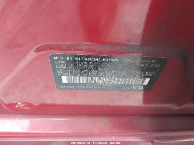 Photo 8 VIN: ML32F3FJ4LHF12106 - MITSUBISHI MIRAGE G4 