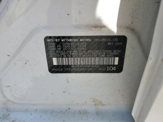 Photo 12 VIN: ML32F3FJ5HHF06368 - MITSUBISHI MIRAGE G4 